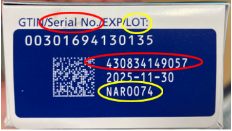 Lot and serial number for counterfeit Ozempic 